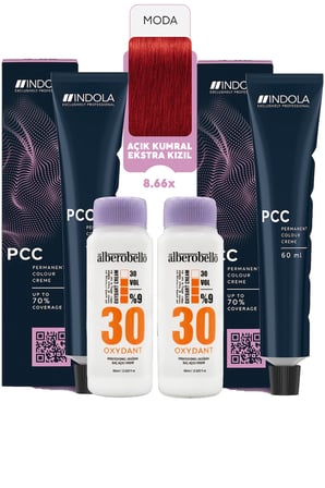 Alberobello Oksidan+Indola PCC Saç Boyası 60 Ml. (2'şer Adet)