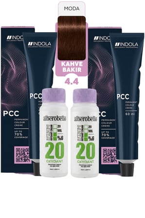 Alberobello Oksidan+Indola PCC Saç Boyası 60 Ml. (2'şer Adet)