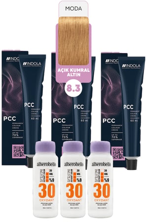 Alberobello Oksidan+Indola PCC Saç Boyası 60 Ml. (3'er Adet)