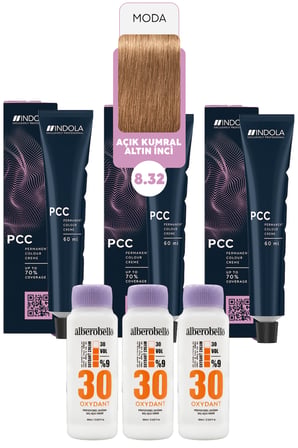Alberobello Oksidan+Indola PCC Saç Boyası 60 Ml. (3'er Adet)