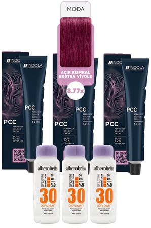 Alberobello Oksidan+Indola PCC Saç Boyası 60 Ml. (3'er Adet)