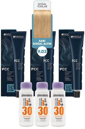 Alberobello Oksidan+Indola PCC Saç Boyası 60 Ml. (3'er Adet)