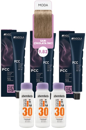 Alberobello Oksidan+Indola PCC Saç Boyası 60 Ml. (3'er Adet)