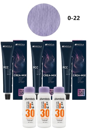 Alberobello Oksidan+Indola PCC Saç Boyası 60 Ml. (3'er Adet)