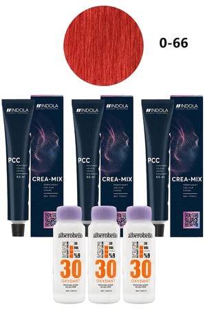 Alberobello Oksidan+Indola PCC Saç Boyası 60 Ml. (3'er Adet)
