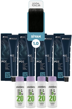 Alberobello Oksidan+Indola PCC Saç Boyası 60 Ml. (4'er Adet)