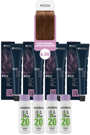 Alberobello Oksidan+Indola PCC Saç Boyası 60 Ml. (4'er Adet)