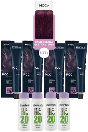 Alberobello Oksidan+Indola PCC Saç Boyası 60 Ml. (4'er Adet)