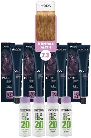 Alberobello Oksidan+Indola PCC Saç Boyası 60 Ml. (4'er Adet)