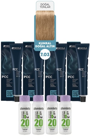 Alberobello Oksidan+Indola PCC Saç Boyası 60 Ml. (4'er Adet)