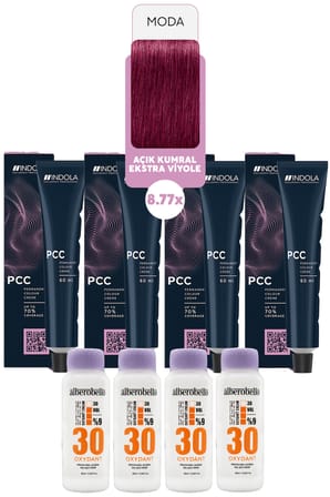 Alberobello Oksidan+Indola PCC Saç Boyası 60 Ml. (4'er Adet)
