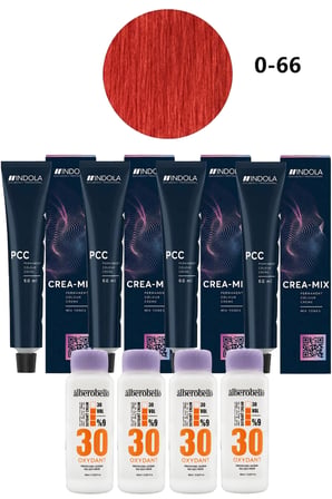 Alberobello Oksidan+Indola PCC Saç Boyası 60 Ml. (4'er Adet)