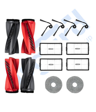 Roborock Saros 10R Uyumlu 2 Ana Fırça 4 Yan Fırça 4 Filtre 2 Mop