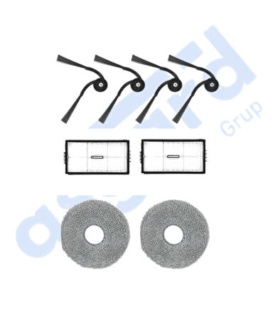 Roborock Saros 10R Uyumlu  4 Yan Fırça 2 Filtre 2 Mop