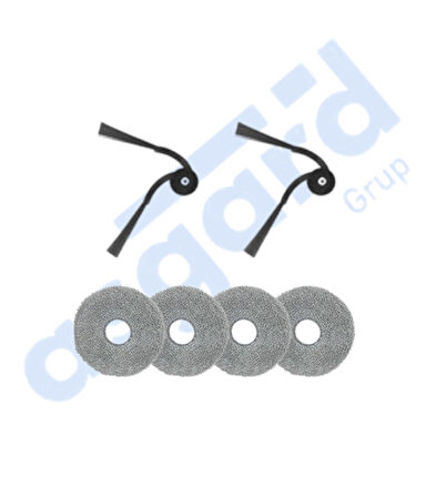 Roborock Saros 10R Uyumlu  2 Yan Fırça 4 Mop