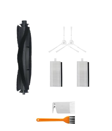 Asgard Grup Viomi S9-M7 Pro-M7 Max-M8 Pro ile Uyumlu 1 Ana Fırça, 2 Filtre, 2 Beyaz Yan Fırça 2 Tarak