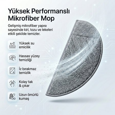 Roborock Saros 20 Sonic ile Uyumlu 2 Yan Fırça 2 Filtre 2 Mop 1 Deterjan