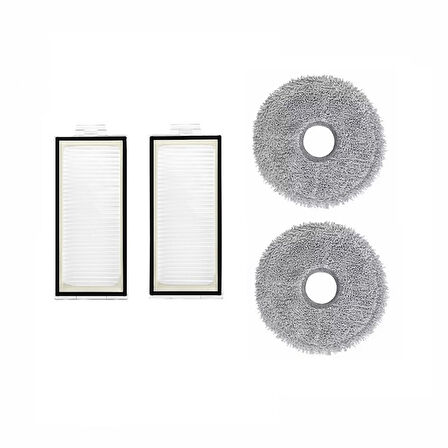 Roborock Qrevo S - Pro - Maxv Uyumlu 2 ADET FİLTRE 2 ADET MOP