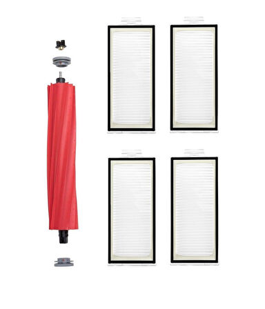 Roborock Qrevo S - Pro - Maxv Uyumlu 1 ADET ANA FIRÇA 4 ADET FİLTRE