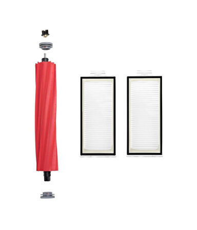 Roborock Qrevo S - Pro - Maxv Uyumlu  1 ADET ANA FIRÇA 2 ADET FİLTRE