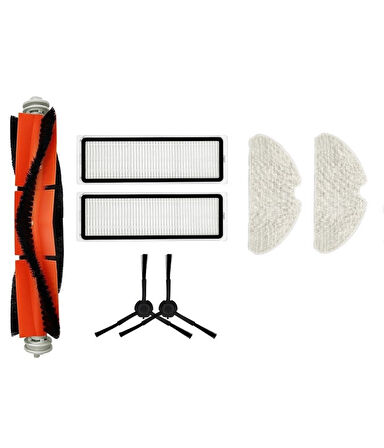 Dream D10S Uyumlu 1 ADET ANA FIRÇA 2 ADET FİLTRE 2 ADET SİYAH YAN FIRÇA 2 ADET MOP