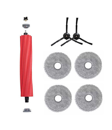 Roborock Qrevo Uyumlu 1 ADET ANA FIRÇA 2 ADET YAN FIRÇA 4 ADET MOP