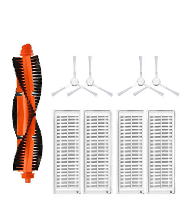 Viomi V2 Max Uyumlu 1 ADET ANA FIRÇA 4 ADET FİLTRE 4 ADET BEYAZ YAN FIRÇA