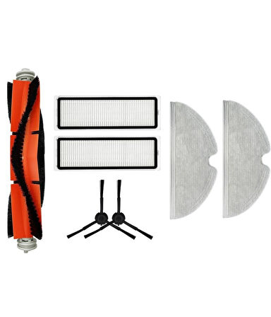 Vestel V-Bot Pro S Uyumlu 1 ADET ANA FIRÇA 2 ADET SİYAH YAN FIRÇA 2 ADET FİLTRE 2 ADET MOP