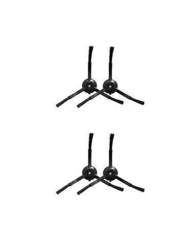 Roborock S8 Maxv Ultra Uyumlu 4 ADET SİYAH YAN FIRÇA