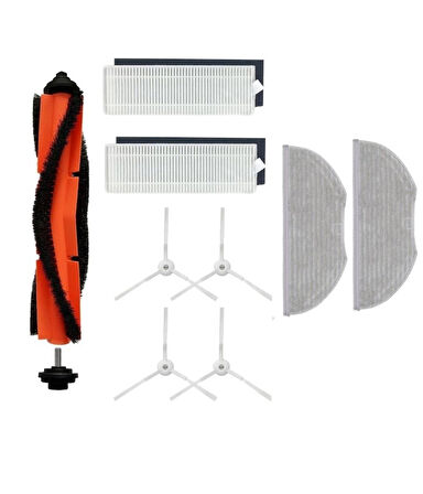 Xiaomi Mop Essential (MJSTG1) Uyumlu 1 ADET ANA FIRÇA 2 ADET FİLTRE 4 ADET YAN FIRÇA 2 ADET MOP