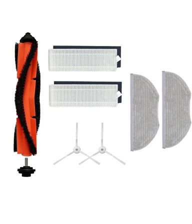 Xiaomi Mop Essential (MJSTG1) Uyumlu 1 ADET ANA FIRÇA 2 ADET FİLTRE 2 ADET YAN FIRÇA 2 ADET MOP PASPAS