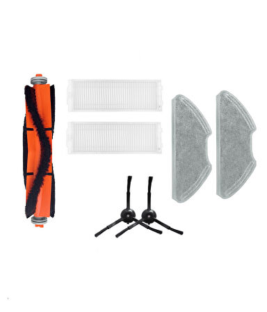 Xiaomi Mop 2 Pro (MJST1SHW) Uyumlu 1 ADET ANA FIRÇA 2 ADET FİLTRE 2 ADET SİYAH YAN FIRÇA 2 ADET MOP