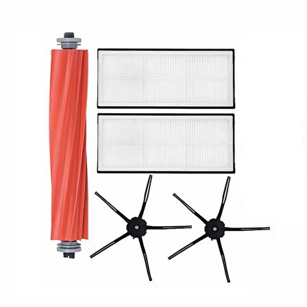 Roborock S7 Uyumlu 1 ADET ANA FIRÇA 2 ADET FİLTRE 2 ADET SİYAH YAN FIRÇA