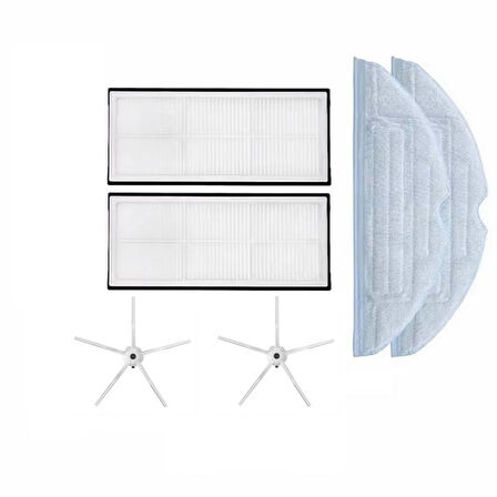 Roborock S7 Uyumlu 2 ADET FİLTRE 2 ADET BEYAZ YAN FIRÇA 2 ADET MOP PASPAS