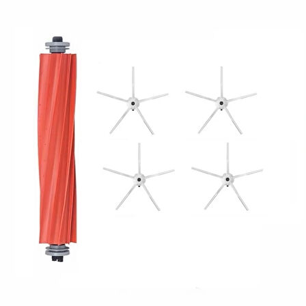 Roborock S7 Pro Ultra Uyumlu 1ADET ANA FIRÇA 4 ADET BEYAZ YAN FIRÇA