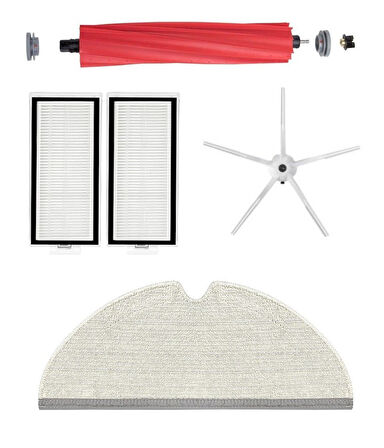 Roborock Q7 Max+ Uyumlu 1 ADET ANA FIRÇA  2 ADET FİLTRE 1 ADET BEYAZ YAN FIRÇA 1 ADET MOP