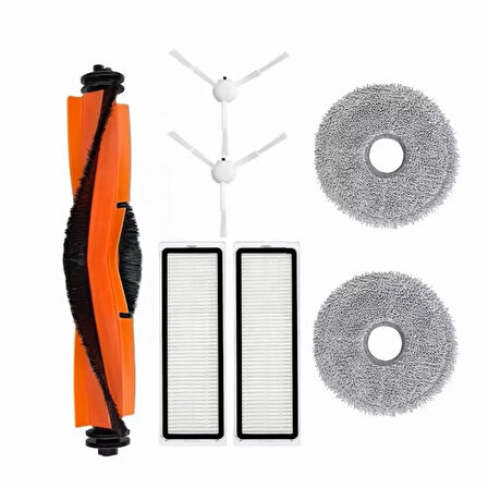 Xiaomi S20+ Uyumlu 1 ADET ANA FIRÇA 2 ADET FİLTRE 2 ADET BEYAZ YAN FIRÇA 2 ADET MOP