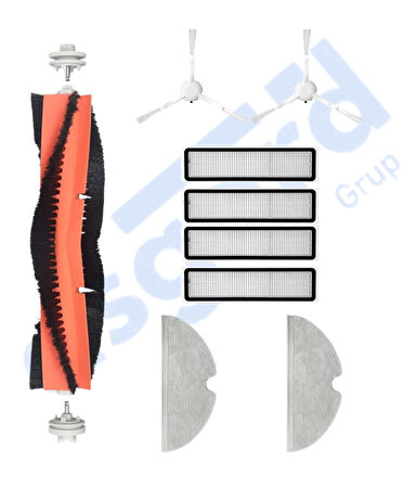 Dreame D9,D9 Max,L10 Pro,D9 Pro Uyumlu 1 Ana Fırça 2 Yan Fırça 4 Filtre 2 Mop