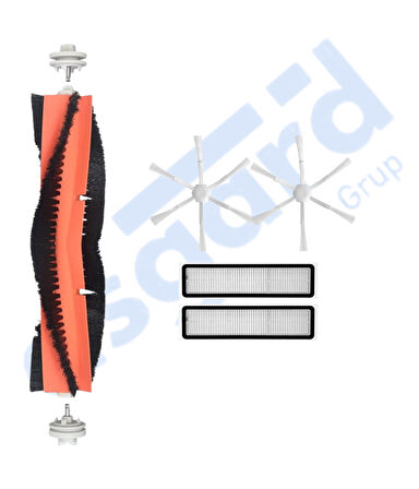 Dreame D9,D9 Max,L10 Pro,D9 Pro Uyumlu 1 Ana Fırça 2 Yan Fırça 2 Filtre