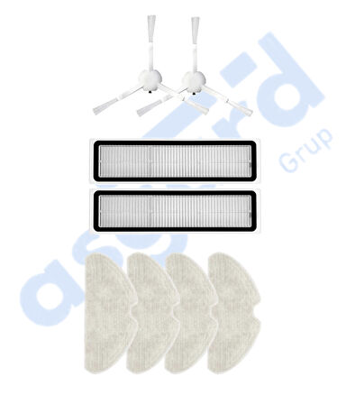 Dreame D10S, D10S PRO, D9 MAX GEN2 Uyumlu 2 Yan Fırça 2 Filtre 4 Mop