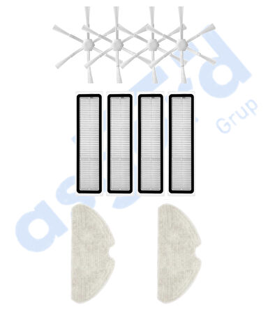 Dreame D10S, D10S PRO, D9 MAX GEN2 Uyumlu 4 Yan Fırça 4 Filtre 2 Mop