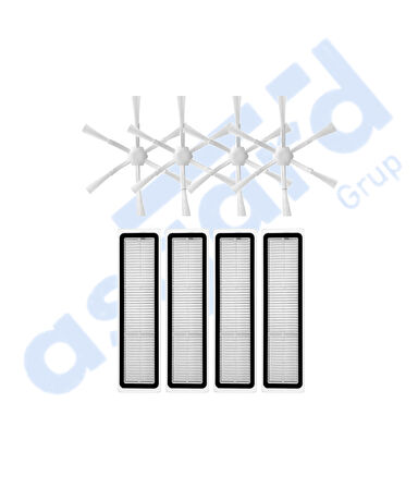 Dreame D10S, D10S PRO, D9 MAX GEN2 Uyumlu 4 Yan Fırça 4 Filtre