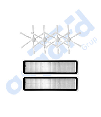 Dreame D10S, D10S PRO, D9 MAX GEN2 Uyumlu 4 Yan Fırça 2 Filtre