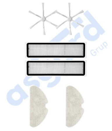 Dreame D10S, D10S PRO, D9 MAX GEN2 Uyumlu 2 Yan Fırça 2 Filtre 2 Mop