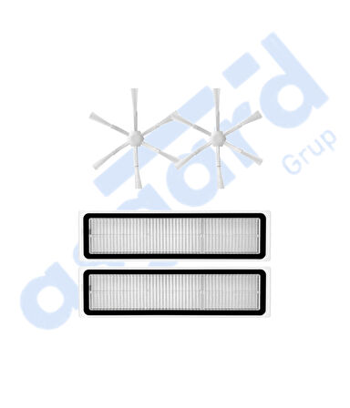 Dreame D10S, D10S PRO, D9 MAX GEN2 Uyumlu 2 Yan Fırça 2 Filtre