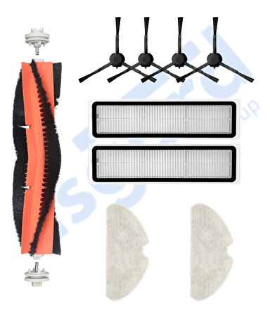 Dreame D10S, D10S PRO, D9 MAX GEN2 Uyumlu 1 Ana Fırça 4 Yan Fırça 2 Filtre 2 Mop