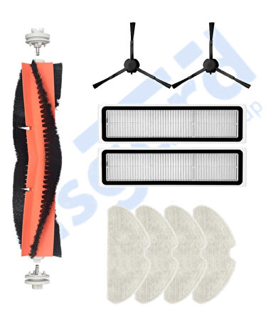 Dreame D10S, D10S PRO, D9 MAX GEN2 Uyumlu 1 Ana Fırça 2 Yan Fırça 2 Filtre 4 Mop