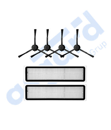 Dreame D10S, D10S PRO, D9 MAX GEN2 Uyumlu 4 Yan Fırça 2 Filtre
