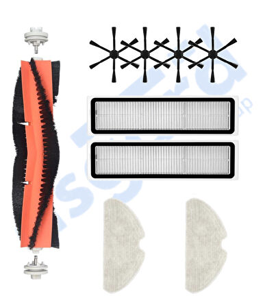 Dreame D10S, D10S PRO, D9 MAX GEN2 Uyumlu 1 Ana Fırça 4 Yan Fırça 2 Filtre 2 Mop