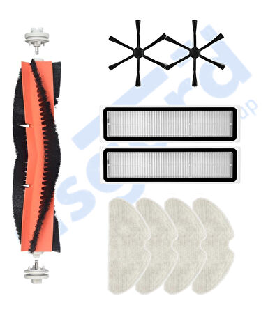 Dreame D10S, D10S PRO, D9 MAX GEN2 Uyumlu 1 Ana Fırça 2 Yan Fırça 2 Filtre 4 Mop
